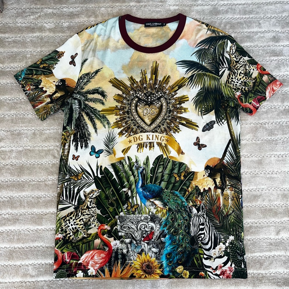 Tropico Men's Green Dg King Graphic Print T-shirt